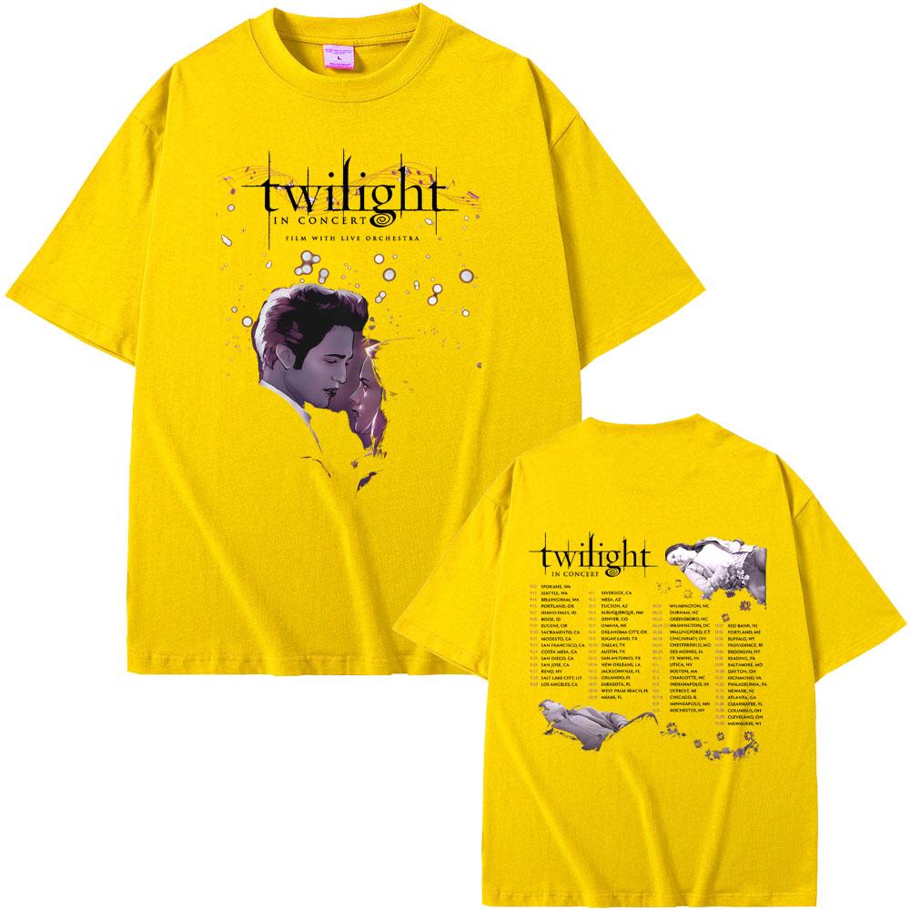 Trička Twilight in Concert Robert Pattinson Bella a Edward Cullen Grafické tričko Pánské Dámské Ležérní Bavlněná Vintage trička