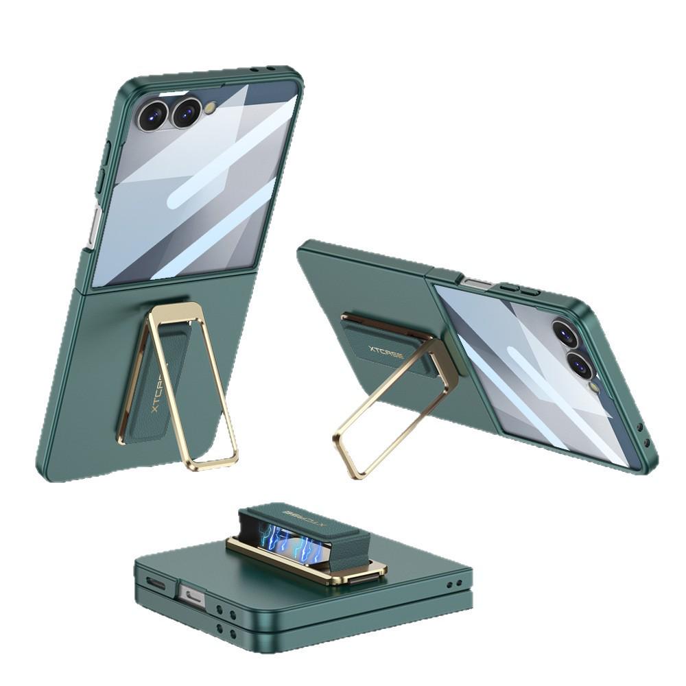 Samsung Z Flip7 Case with Wrist Strap & Rotating Stand - Luxury Protective Cover for Men & Women with Foldable Screen