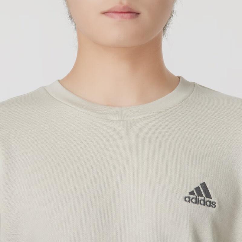 Adidas Sweatshirts Men's Beige Crew Neck Moderate Other JG8493