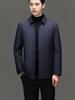 Men's Wool-Lined Cotton Jacket: Winter Business Casual, Thickened Lapel for Middle-Aged Men