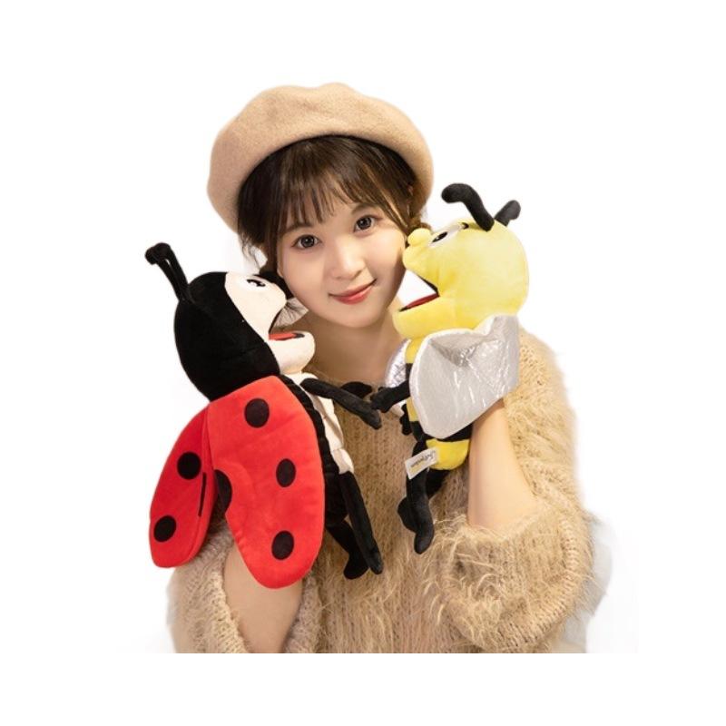 Creative Insect Puppet Plush Toy Butterfly Puppet Bee Puppet Ladybug Ant Caterpillar Dragonfly Puppet