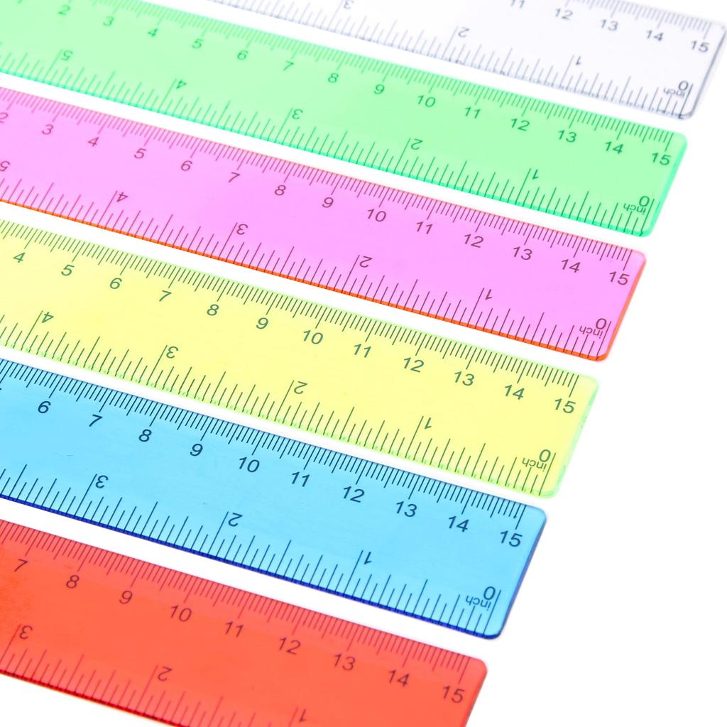 8Pcs Small Plastic Rulers with Inches and Centimeters Kids Colorful Mini Rulers