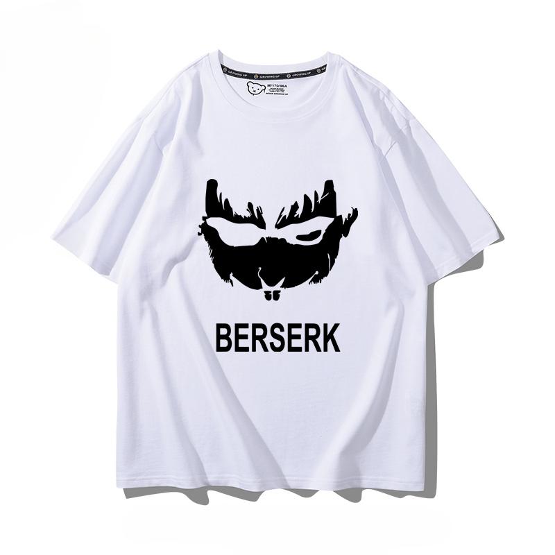 Berserk anime potisk osobnosti letní pánské 100% bavlna krátký rukáv venkovní ležérní pohodlné streetwear