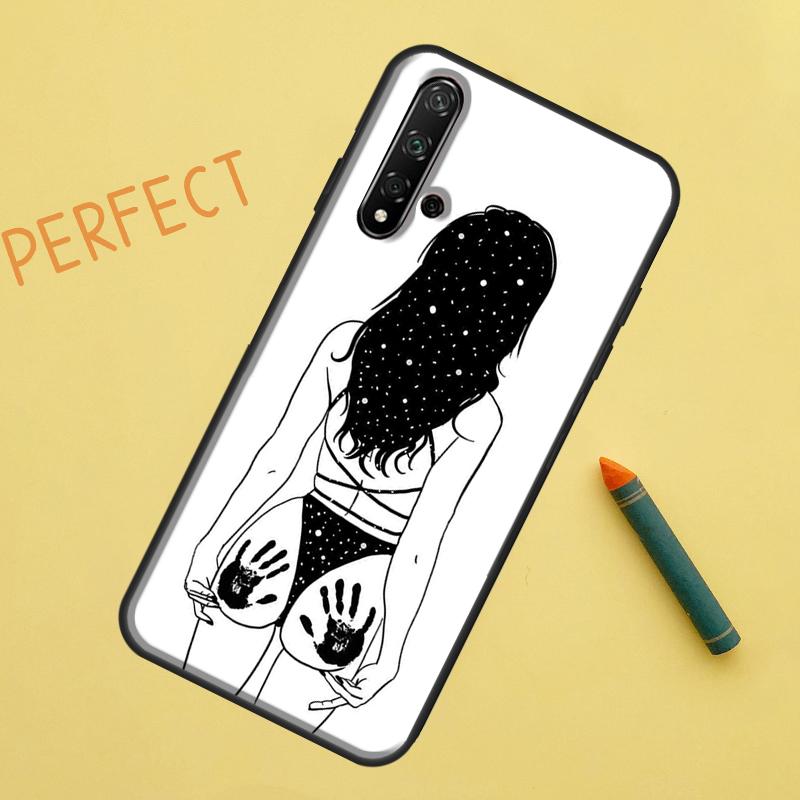 Sexy Nude Women Art For Huawei Nova 8i 12i 11i 12s Y73 Y72 Y61 Y91 Y90 Y70 Y60 9 10 SE P30 P40 Lite P60 Pro Case