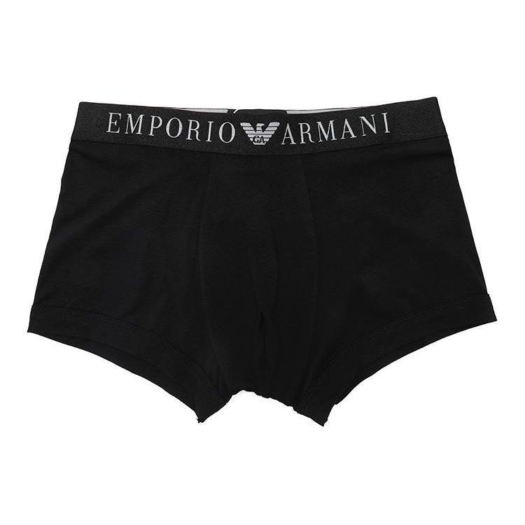 Emporio Armani Logo Letter Embroidered Waistband Boxer Briefs Men underwear Black 111389-4R522-00020 M