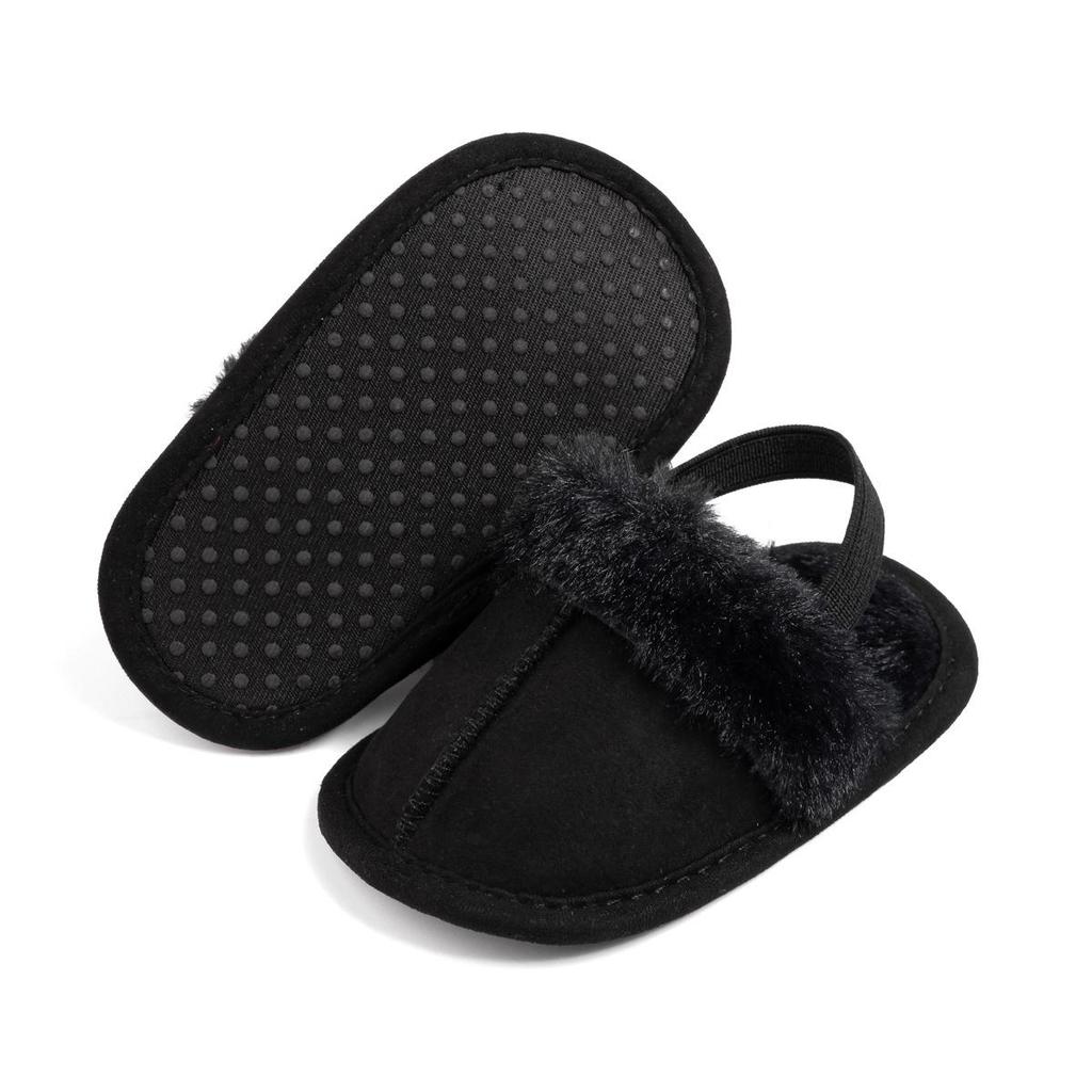 Warm Velvet Fur Soft Sole Baby Shoes 0-1 Year - Autumn/Winter Cotton Casual