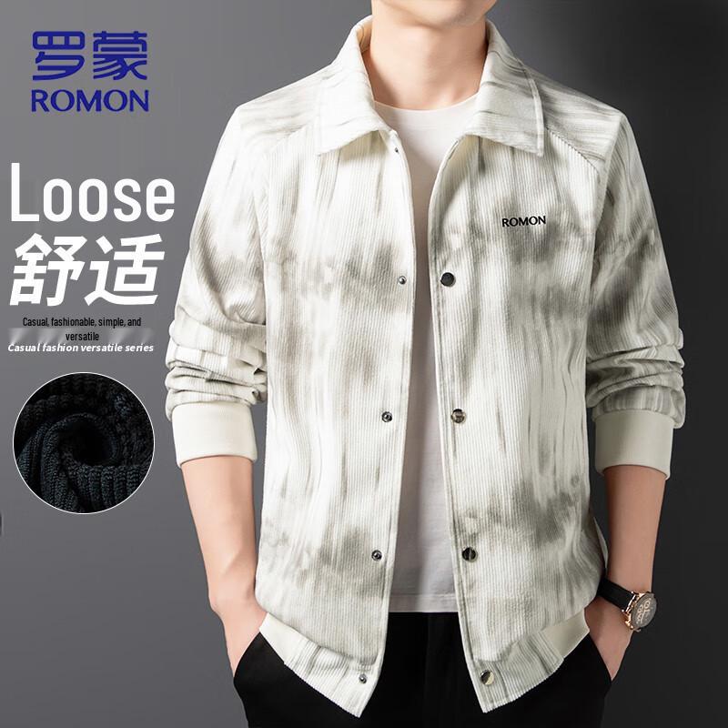 ROMON Men s Business Casual Lapel Jacket M