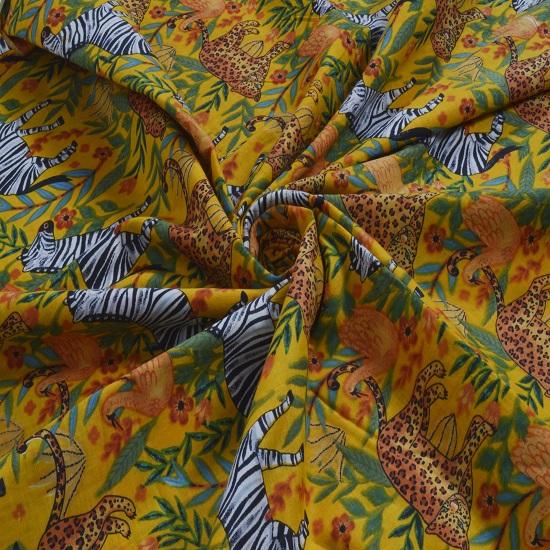 

5 ярдов хлопчатобумажной ткани Индийская ткань из вуали, подходящая для изготовления и шитья Ткань с ручным блоком и цветочным принтом Желтая