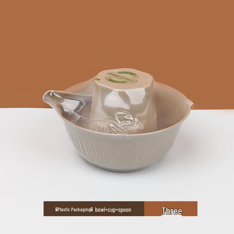 Shixun Disposable 3-Piece Tableware Set (Bowl, Cup, Spoon)