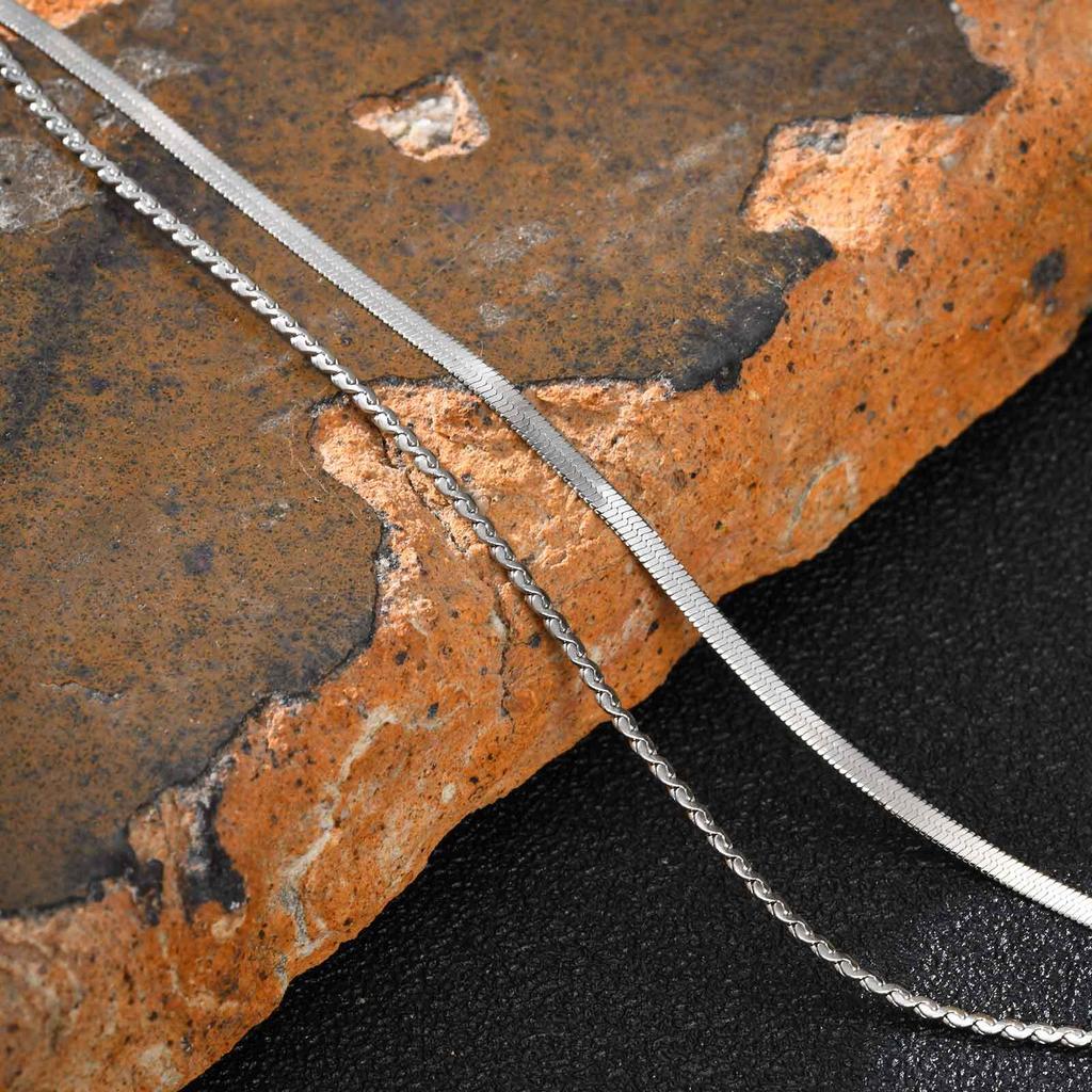 2pcs/set Blade Chain Bracelet for Men Boys,Minimalist Stainless Steel Adjustable Wristband Gift