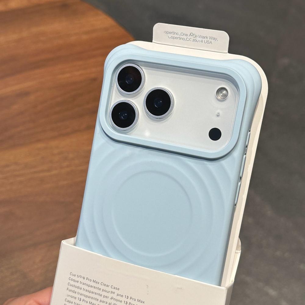 Candy Silicone Protective Velvet Shockproof Case For iPhone 17 Air 16 15 14 13 Pro Max Plus For Magsafe Water Ripple Magnet Capa