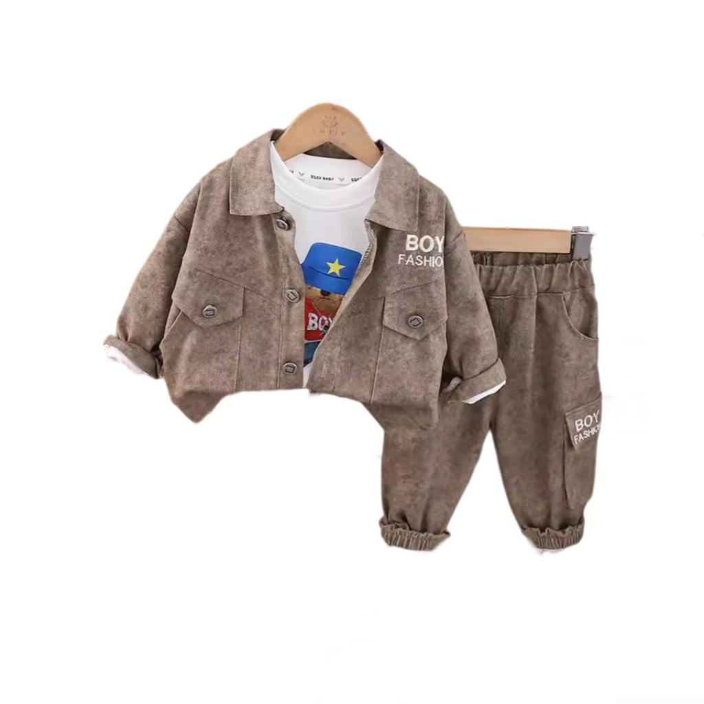 Kids Casual Long-Sleeve Set, Comfortable Daily Wear Outfits