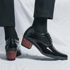 New Male Lace-Up Oxfords Shoes 2025 Leather High Heels Men Club Shoes Classic Pointed Toe Male Casual Shoes New Arrival Men Shoe