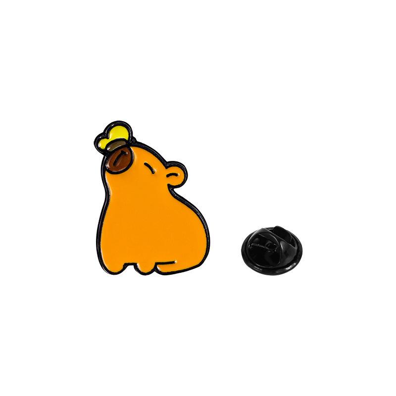Broche Mignonne Originale Capybara Dessin Animé - Insigne Adorable en Alliage & Décoration de Livre