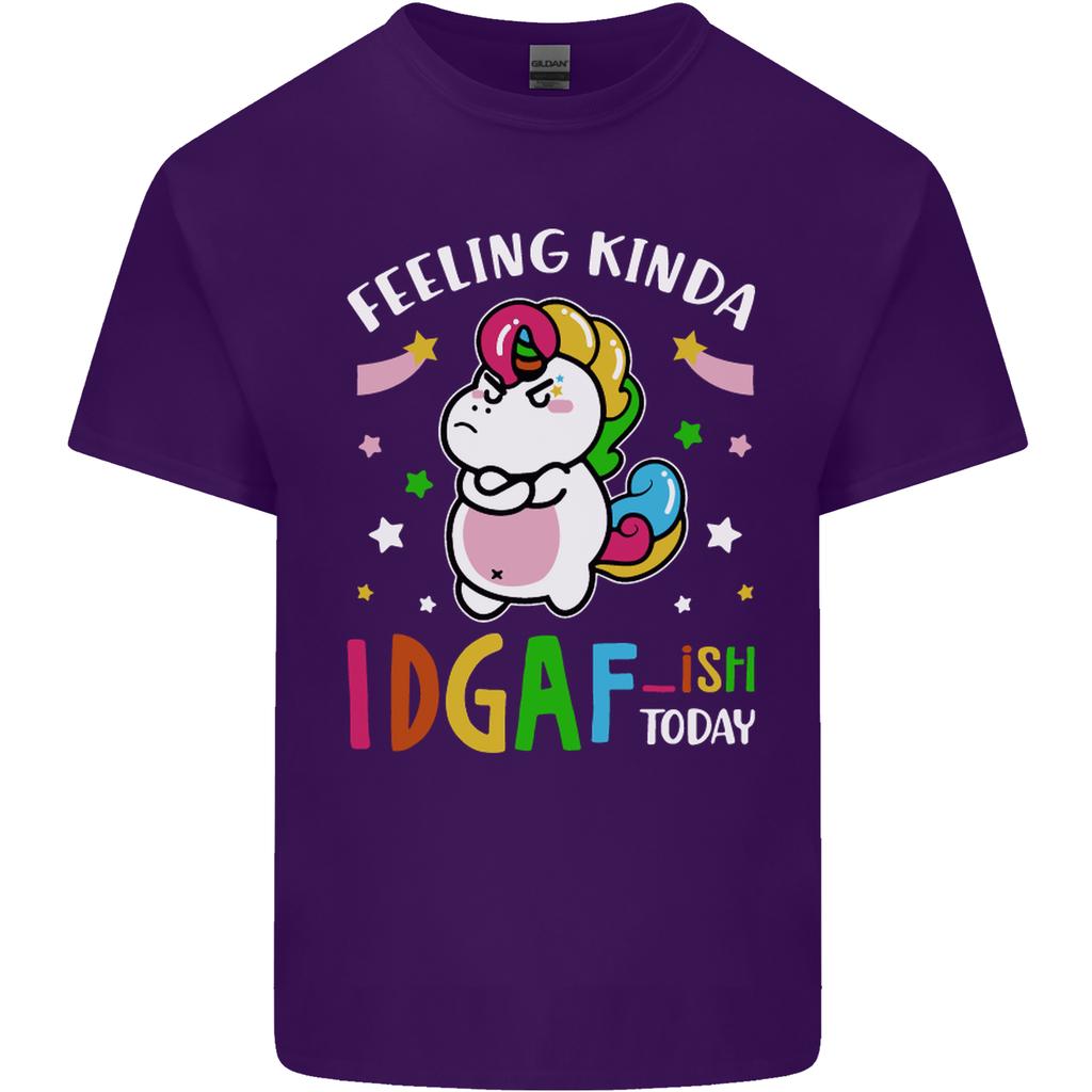 Feeling IDGAF Today Funny Offensive Unicorn Unisexs Light Cotton TShirt