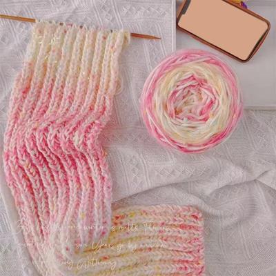 Kit Sciarpa Caramella Arcobaleno Sfumato Fai da Te - Materiali per Lavorazione a Maglia con Gomitoli di Lana