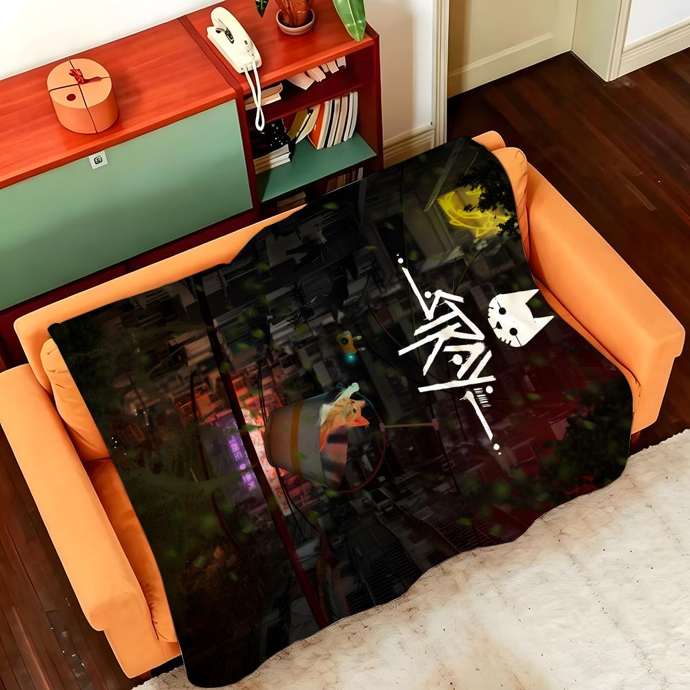 Game S-Stray Throw Flannel Cozy Print Blanket, Portable, Durable Machine Washable Cute Cool