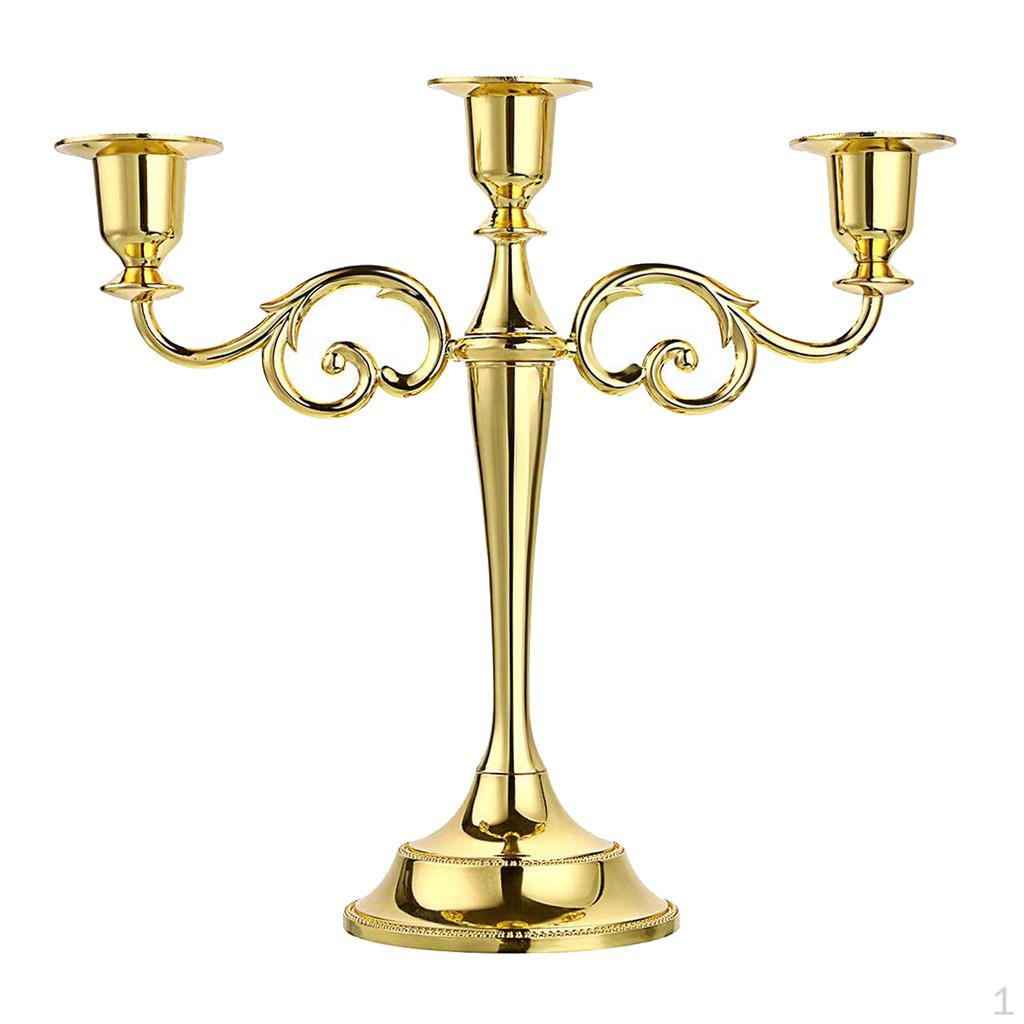 

3 Подсвечника Канделябры Домашний Подсвечник золотистый