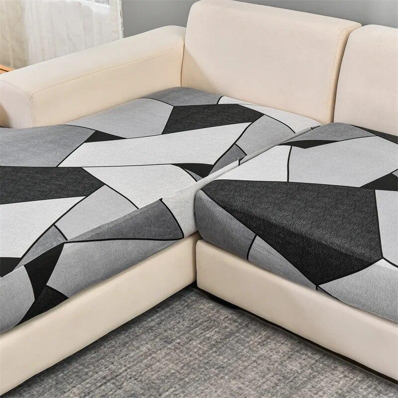 1pc geométrico impresso elástico sofá capa de assento slipcovers macio protetor estiramento para animais de estimação em forma de sofá chaselong capas