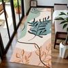 Minimalist Plant Themes Runner Rug Geometry Line Leaf Print Non-Slip Soft Mat Modern Abstract Home Decor Carpet for Hallway