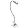 USB Powered ClipOn Desk Lamp Home LED Reading Flexible Table Lamp Silver Warm Light