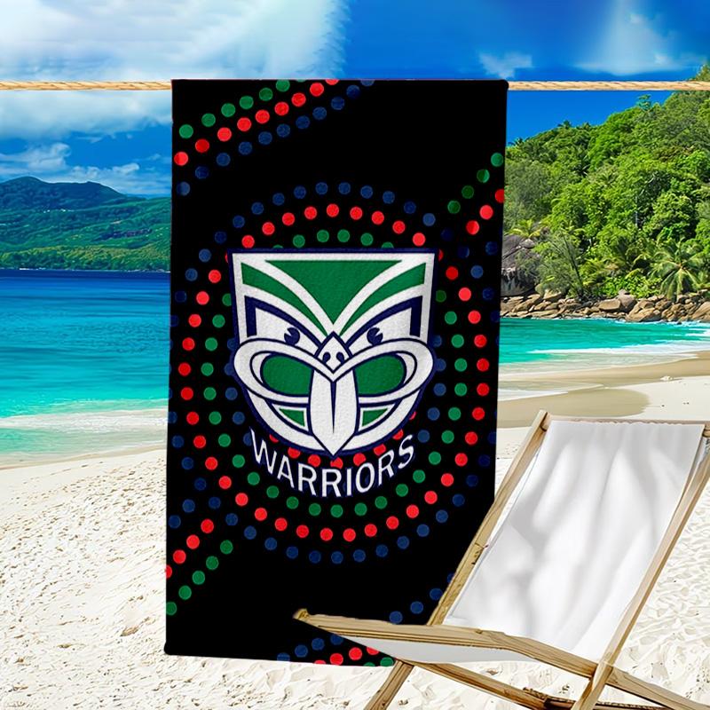 1pc Football Team (10) Beach Towel, Beach and Seaside Swimming Pool Equipment, Fashion Pattern, Rectangular, Travel Essentials