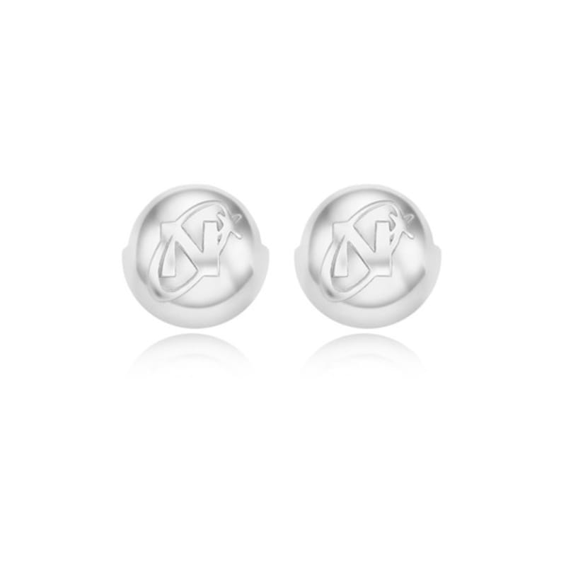NIMBUS N LOGO BALL EARRINGS