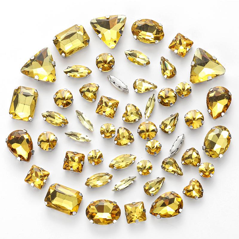 

50 смешанных серебряных дрелей-коготь для шитья с отверстиями для самостоятельной работы, свадебные наряды, материалы, ювелирные аксессуары, стразы, пришивные бусины 50pcs silver bottom