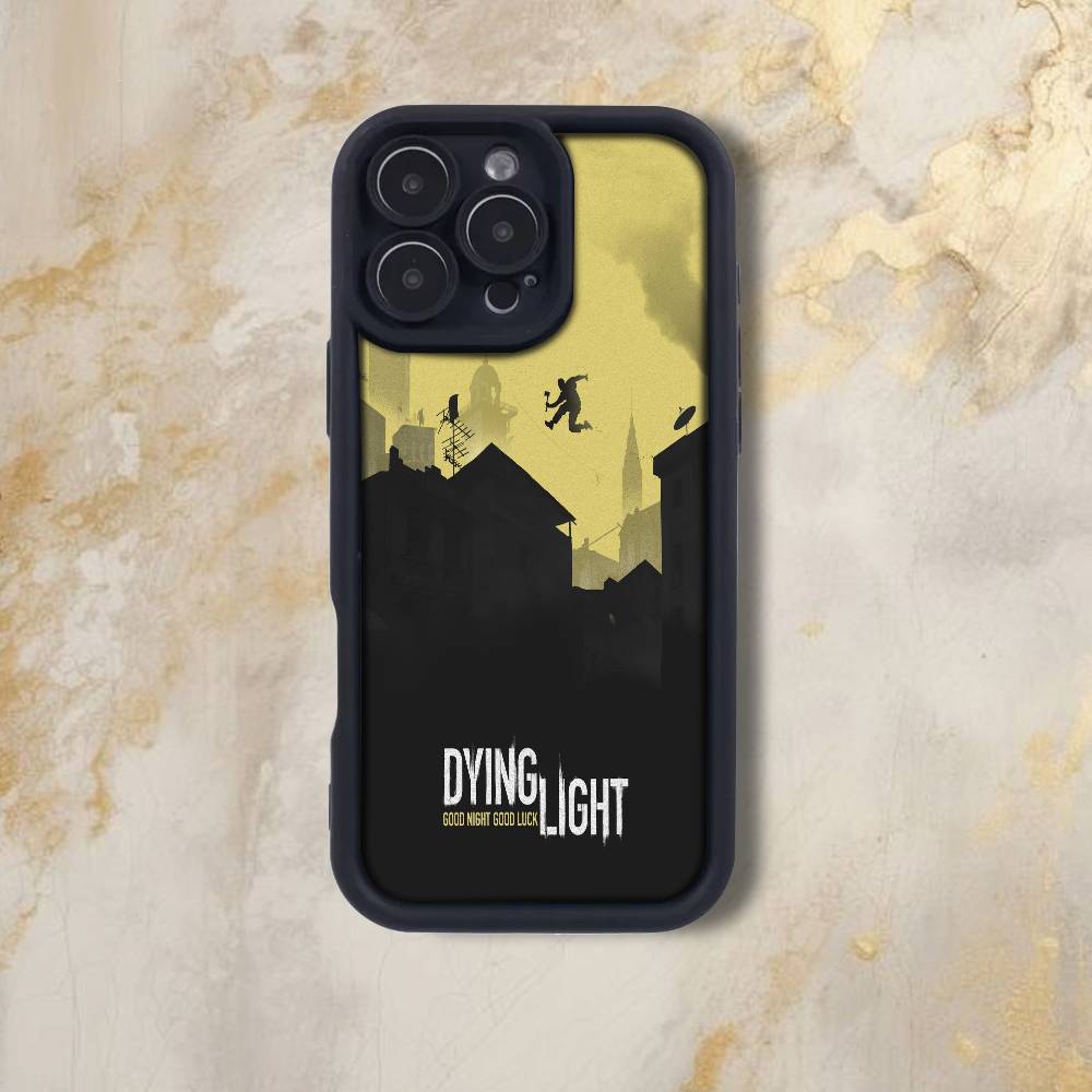 

D-Dying L-Light Phone Case For iPhone 17,16,15,14,13,12,Pro,Max,Plus,E,SE4,Air, emery Black Full Coverage TPU iPhone15promax