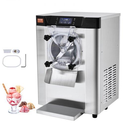VEVOR Commercial Ice Cream Machine, 12 L/H Yield, 1295W Single Flavor Countertop Hard Serve Ice Cream Maker, 4.5L Stainless Steel Cylinder