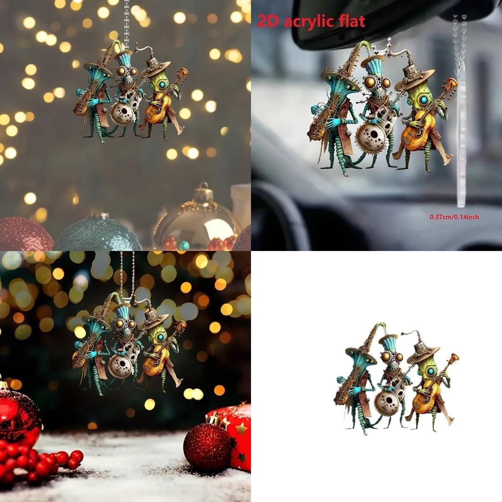 Car Halloween Interior Ornament With Acrylic Flat Surface Monster Band For Decor