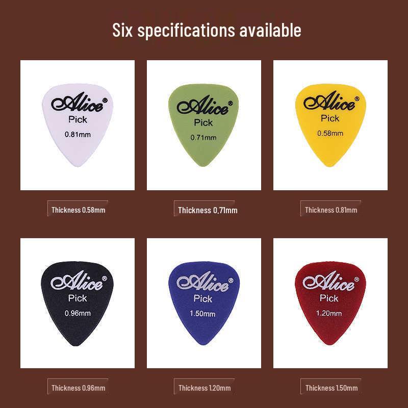 Alice Frosted Guitar Picks - 100Q for Folk, Acoustic & Electric Guitars | ALICE Guitar Accessories