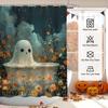 3D Halloween Waterproof Shower Curtain: Thickened Polyester PEVA, Mildew-Proof, for Bathroom Partition