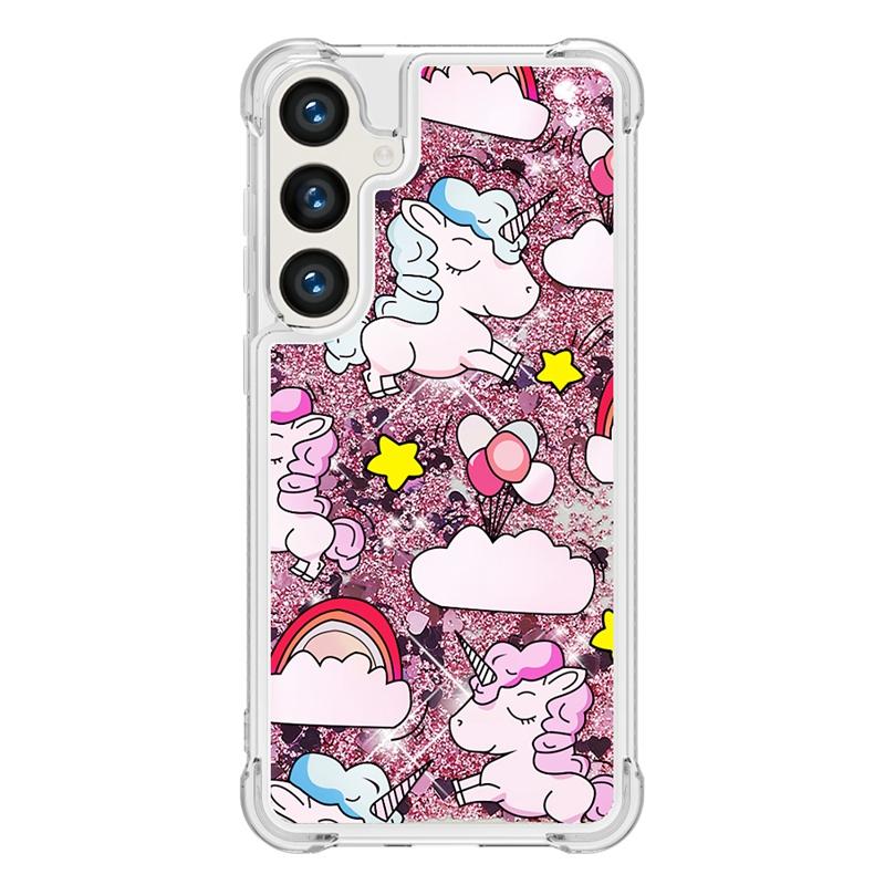S24 Fe Case On For Funda Samsung Galaxy S24 FE Cover Glitter Dynamic Liquid Case For Samsung S 24 Ultra S24+ S24FE Cases Coque