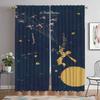 Le Petit Prince Curtains for Bedroom Elegant Room Curtains 2 Pieces Blackout Curtain Halloween Decoration Shades Partition Child