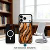 F-Fashion T-Tiger Leopard Print Phone Case Magnetic For iPhone17 16 15 14 13 12 Pro Max For Magsafe Wireless Charging Cover