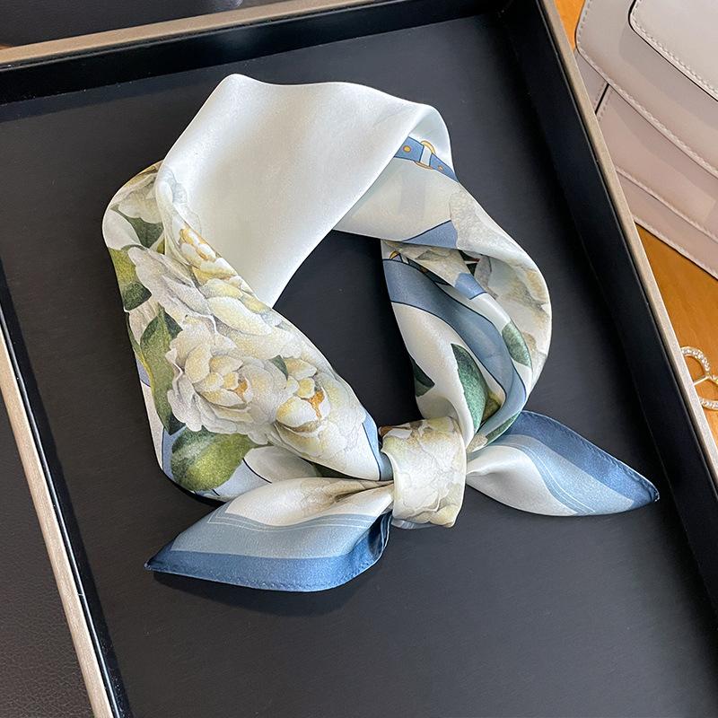 Scarf 100% Silk Bandana Women Square Scarves Wrap Mulberry Spring Fashion High Quality Hijab Shawls Foulard Headkerchief