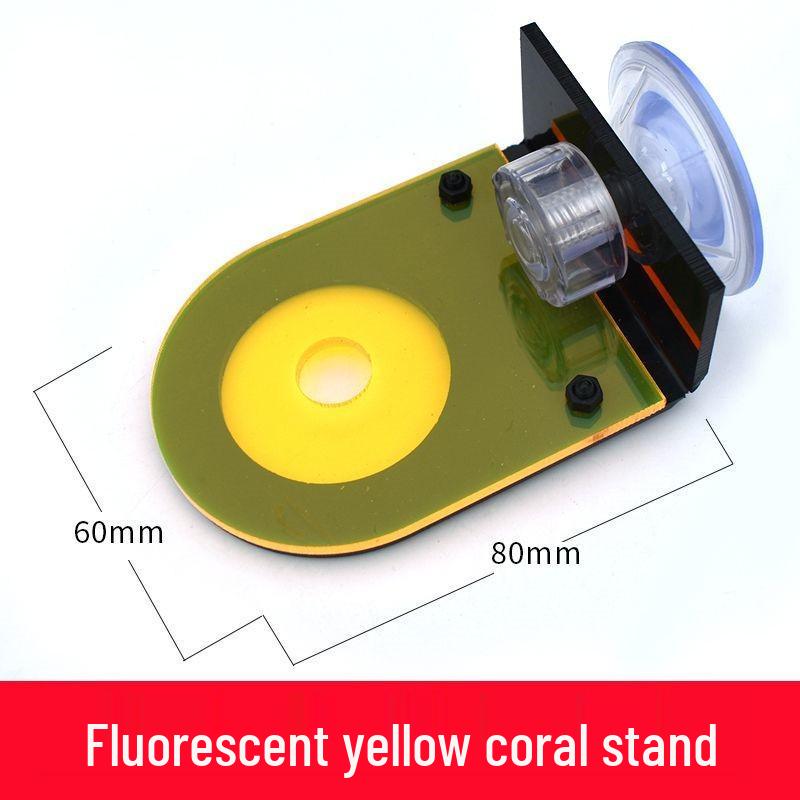 Fluorescent Acrylic Coral Propagation Base with Suction Cups for SPS and Soft Corals.
