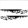 2PCS Vinyl Car Stickers Mountain Tree Forest Decor Decal Car Body Stickers and Decals Vinyl Graphic for Car SUV RV Camper Trailer