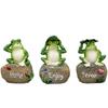 3PCS Resin Frogs Decoration Bookshelf Small  Home Garden Art Gift