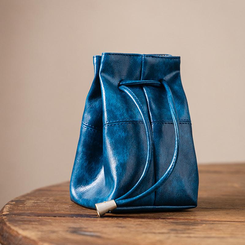 Portable Teapot and Teacup Storage Bag, Tea Set Accessories Bag, Jewelry Leather Bag, Home Storage Drawstring Bag