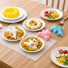 Bento Box Accessories 4PCS Cute Rice Ball Molds, Rabbits Dolphins Flowers And Long Shape, Easy Sushi Press Portable Food Grade PP Maker for