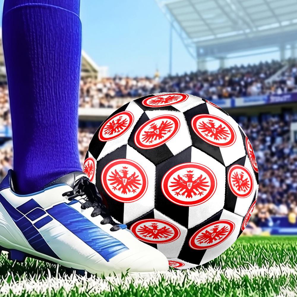 Eintracht Frankfurt Crest Size 5 Soccer Ball, Suitable for Training and Matches, High-Elasticity, Wear-Resistant Material Gift for Fan