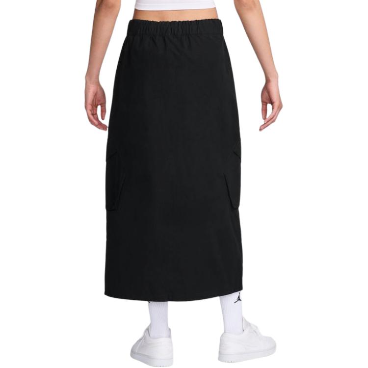 Jordan Low Waist Solid Color Mid-Length Casual Skirt Women Skirts Black HF9463-010