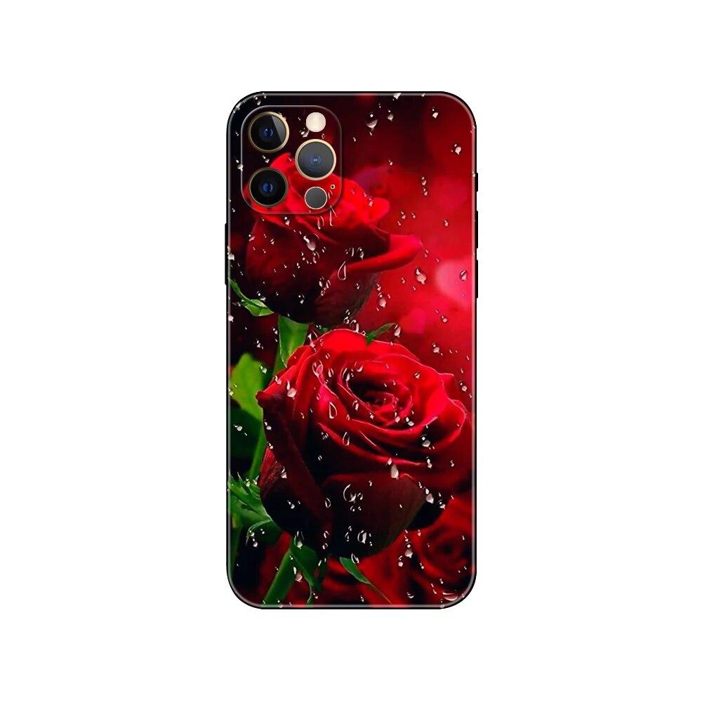 Pouzdro na telefon Rose pro iPhone Samsung Galaxy Redmi Xiaomi Oppo OnePlus Note SA 7 8 9 10 11 12 13 14 20 21 22 23 53 54 Pro Max Plus Ultra TPU Soft