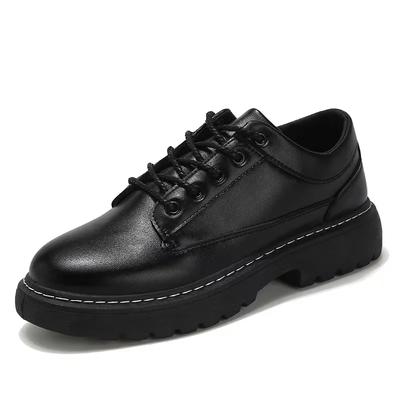 Scarpe Casual in Pelle da Uomo Scarpe da Uomo da Ufficio Business Scarpe da Cerimonia da Uomo Lusso Tinta Unita Scarpe da Uomo Stringate con Plateau Scarpe Oxford da Uomo