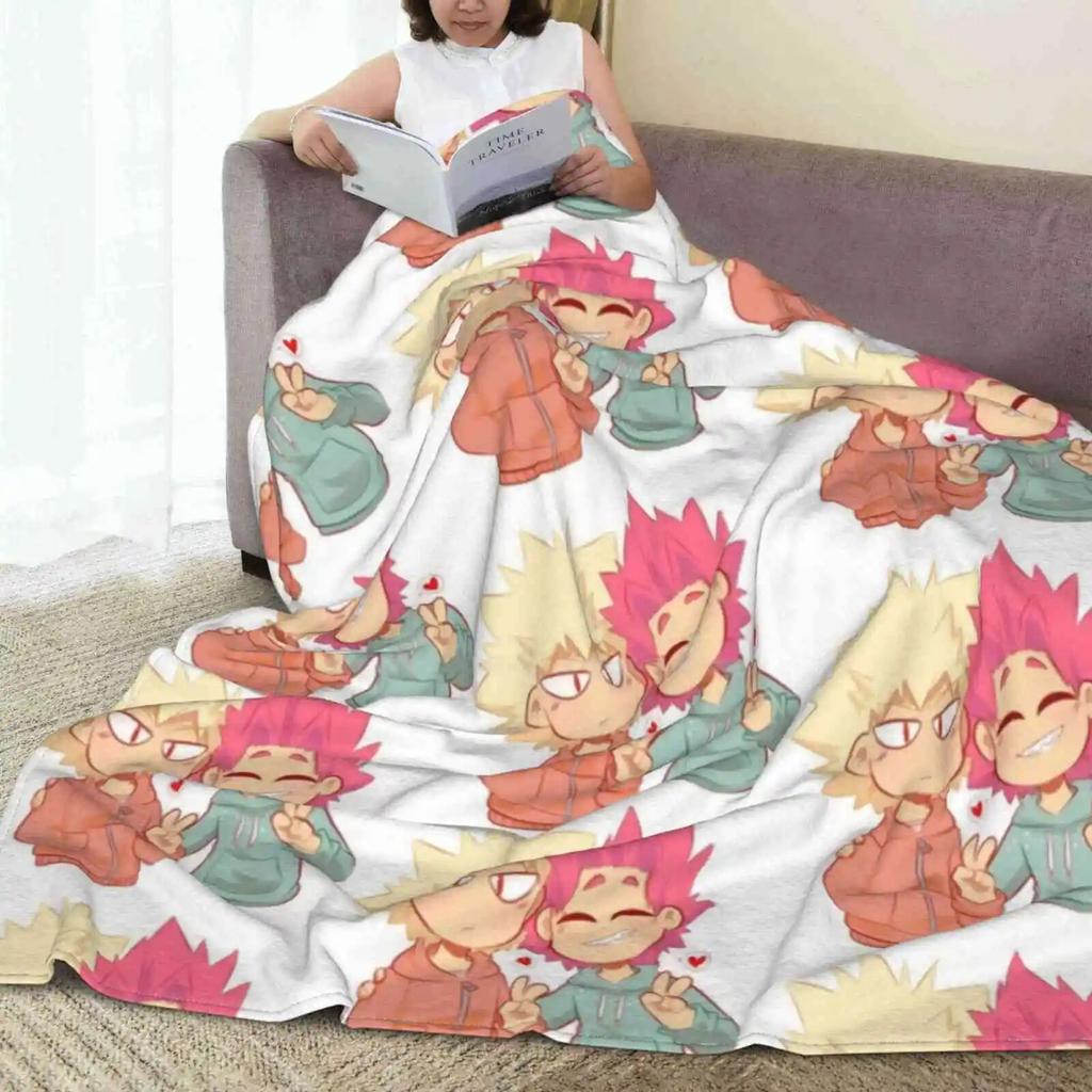 Kiribaku Creative Design Light Thin Soft Flannel Blanket Bnha Boku No Hero Academia Mha Bakugou Katsuki Kirishima Ejirio