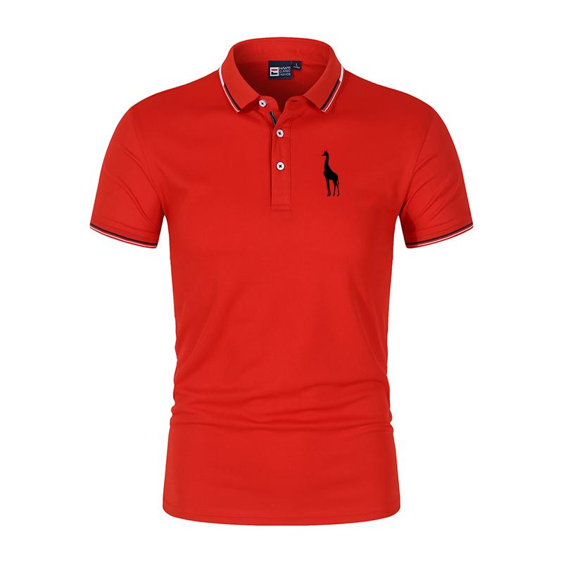Printed 35% Cotton Men's Casual Solid Color Slim Fit Men's Polo Shirt New Summer Fashion Lapel Polo Shirt for Men