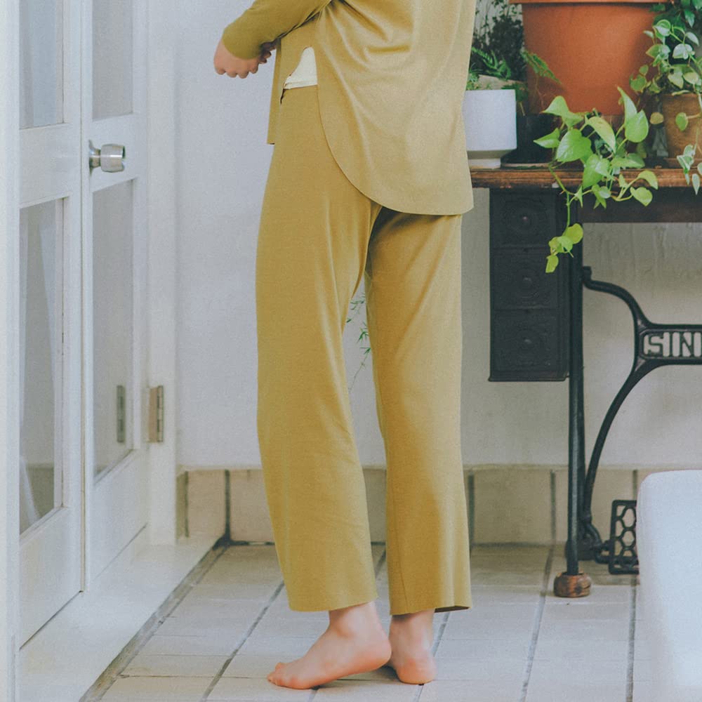 Gunze SAi SA2261 Powder Cream Long Relaxation Soft and Moisturizing Size M Women's Pants, Loungewear, Wear, Comfortable, Finish,