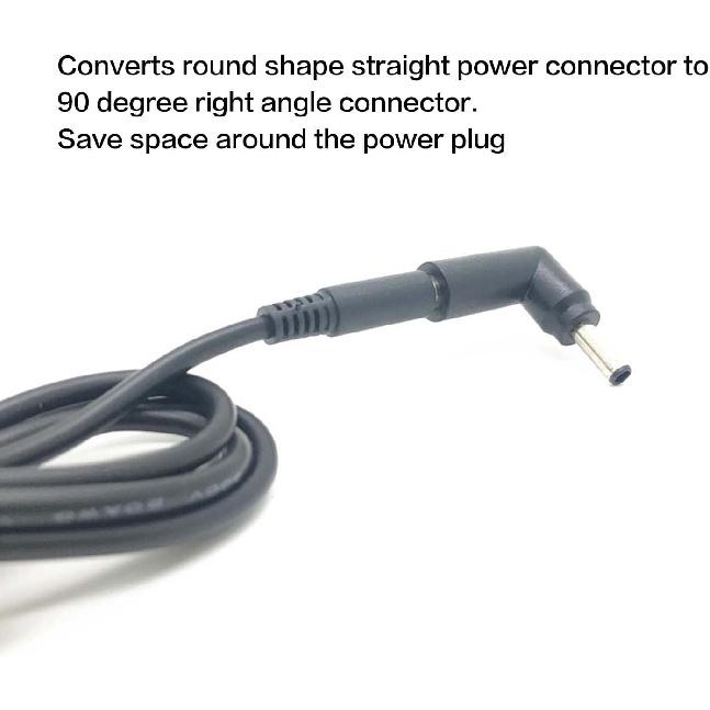 4.5 x 3.0 mm Right Angle 90-Degree Power Adapter Connector Converter for Dell Latitude; XPS; Vostro Laptop AC Charger Cord - 1 pcs